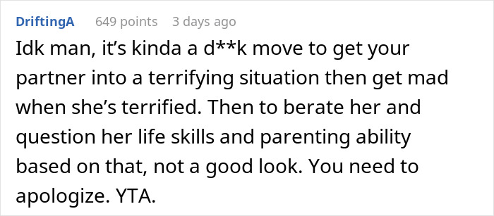 "She Has The Survival Instinct Of A Panda Raised In Captivity": Guy Reprimands Fiancée After She Panics In A Dangerous Situation "She Has The Survival Instinct Of A Panda Raised In Captivity": Guy Reprimands Fiancée After She Panics In A Dangerous Situation