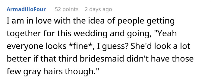 Bride Makes A Post About Her Bridesmaid’s Looks, Wondering What To Do, Gets Destroyed Instead Bride Makes A Post About Her Bridesmaid’s Looks, Wondering What To Do, Gets Destroyed Instead