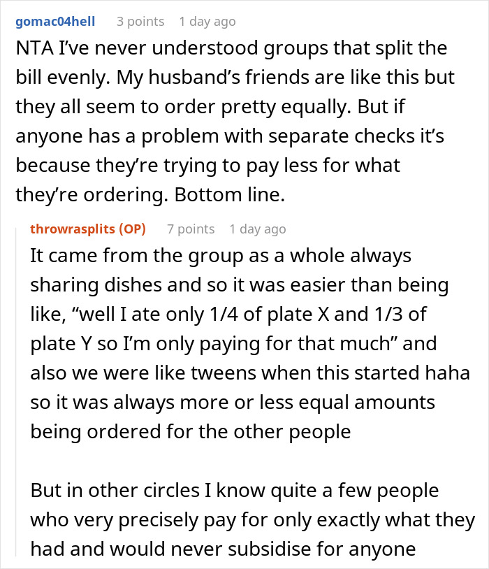 Woman Gets Yelled At By A New Guy At Dinner With Friends For Not Splitting The Check Evenly Like Everyone Else