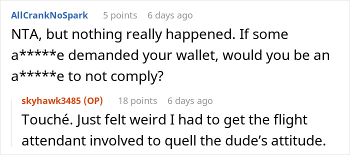 “She Reiterated That I Was Entitled To Recline My Seat”: Guy Asks For Flight Attendant’s Backup After Being Criticized By The Passenger Behind Him “She Reiterated That I Was Entitled To Recline My Seat”: Guy Asks For Flight Attendant’s Backup After Being Criticized By The Passenger Behind Him