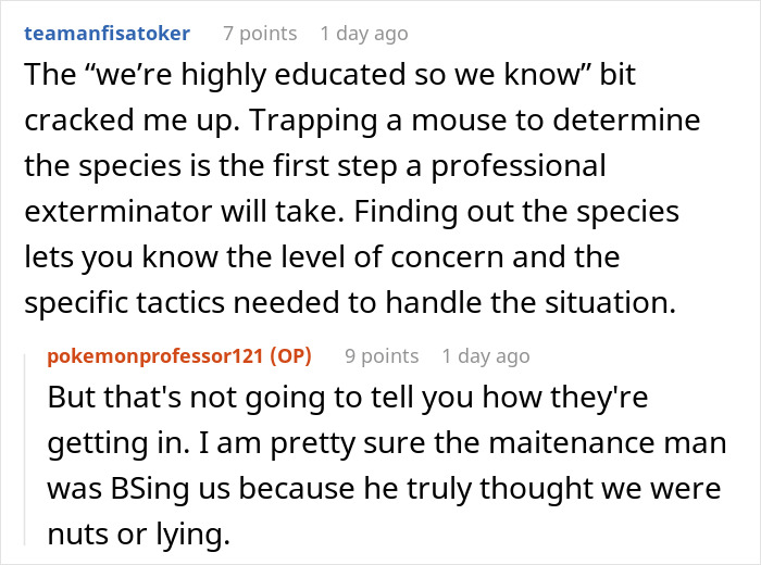 Maintenance Asks Tenant To Provide “Proof” Of Mouse Infestation By Bringing What They Catch To The Main Office, They Maliciously Comply
