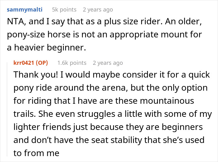 Horse Owner Doesn’t Let Her Overweight Friend Ride One Of The Animals, Gets Accused Of Body-Shaming Her Horse Owner Doesn’t Let Her Overweight Friend Ride One Of The Animals, Gets Accused Of Body-Shaming Her