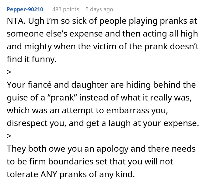 Woman Leaves Her Fiance's Birthday Party In Tears As His 16 Y.O. Daughter Played An Offensive Prank On Her Woman Leaves Her Fiance's Birthday Party In Tears As His 16 Y.O. Daughter Played An Offensive Prank On Her