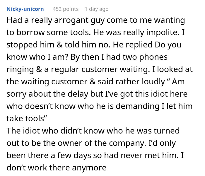 “You Must Not Know Your Boss Very Well”: Boss’s Child Shuts Down Entitled Customer Who Tried To Get Product For Free By Claiming To Know The Boss “You Must Not Know Your Boss Very Well”: Boss’s Child Shuts Down Entitled Customer Who Tried To Get Product For Free By Claiming To Know The Boss