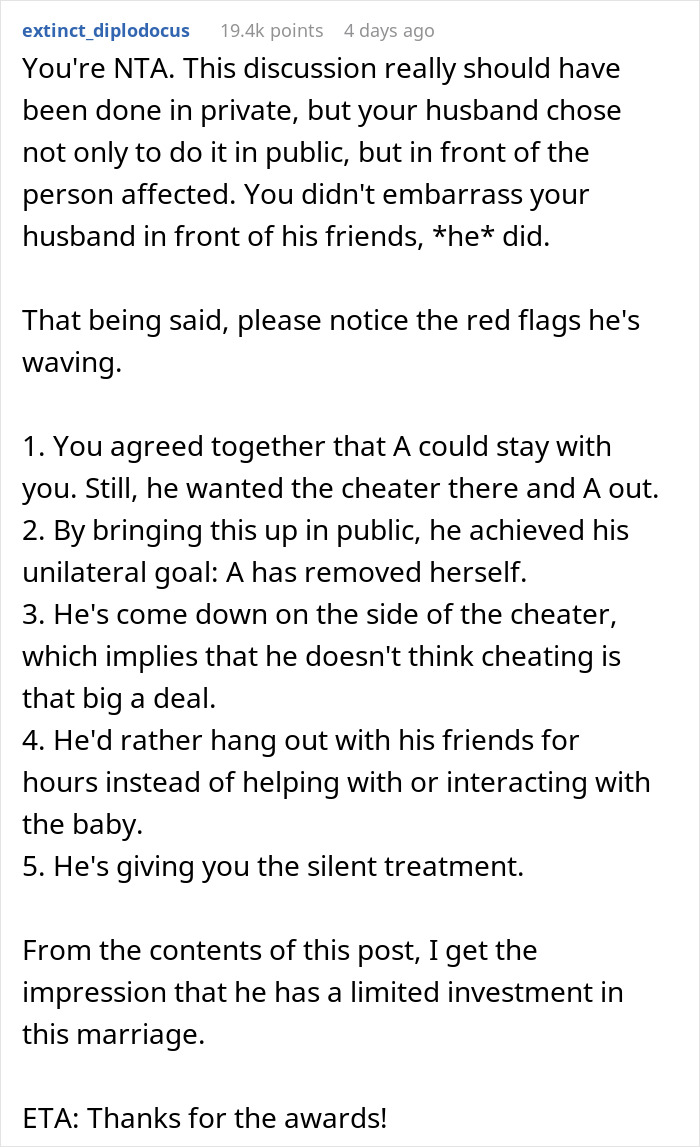Entitled Husband Disrespects Wife’s Best Friend, Woman Confronts Him In Front Of His Friends