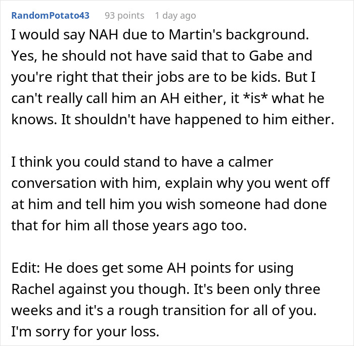 10 Y.O. Is Defended By His Mother Against Relative’s Inappropriate Parentification Attempts 10 Y.O. Is Defended By His Mother Against Relative’s Inappropriate Parentification Attempts