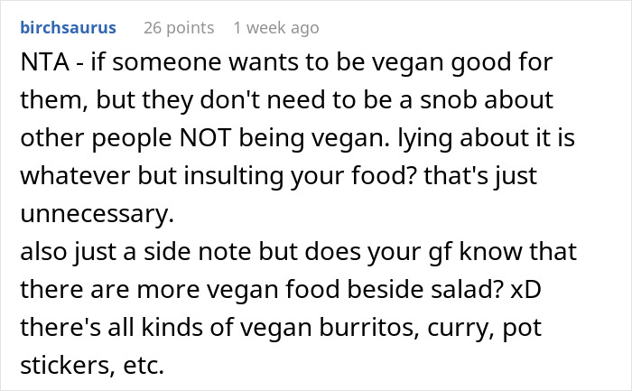 "She's Not A Vegan": Boyfriend Can't Take It Anymore, Calls Out Girlfriend On Her Lies "She's Not A Vegan": Boyfriend Can't Take It Anymore, Calls Out Girlfriend On Her Lies