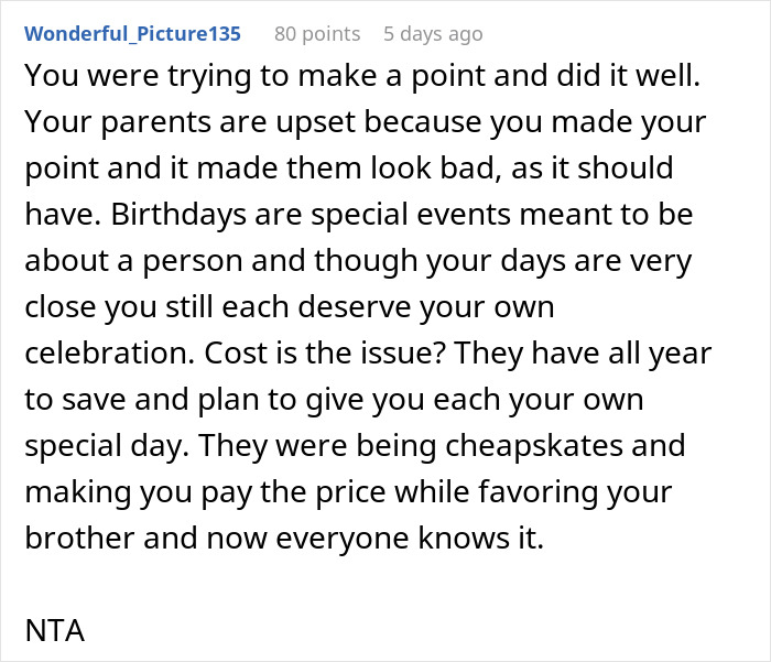 Teen Is Fed Up With Having To Celebrate Her Birthday With Her Little Brother, Infuriates Parents By Sabotaging It This Year Teen Is Fed Up With Having To Celebrate Her Birthday With Her Little Brother, Infuriates Parents By Sabotaging It This Year