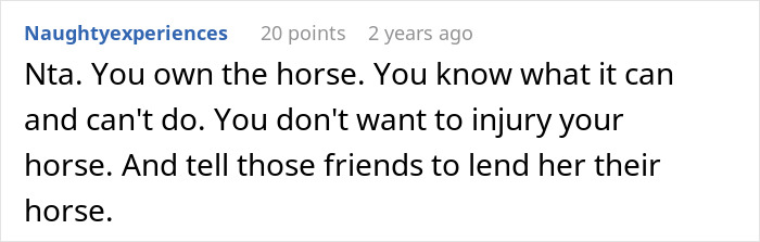 Horse Owner Doesn’t Let Her Overweight Friend Ride One Of The Animals, Gets Accused Of Body-Shaming Her Horse Owner Doesn’t Let Her Overweight Friend Ride One Of The Animals, Gets Accused Of Body-Shaming Her