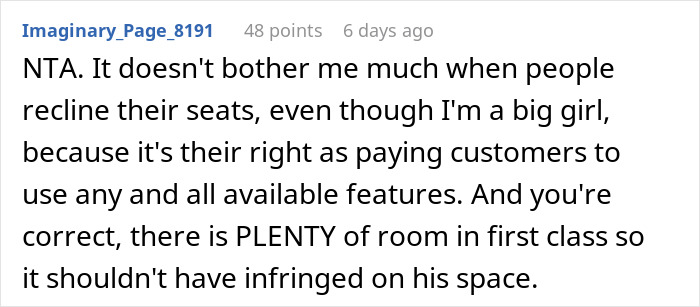“She Reiterated That I Was Entitled To Recline My Seat”: Guy Asks For Flight Attendant’s Backup After Being Criticized By The Passenger Behind Him “She Reiterated That I Was Entitled To Recline My Seat”: Guy Asks For Flight Attendant’s Backup After Being Criticized By The Passenger Behind Him