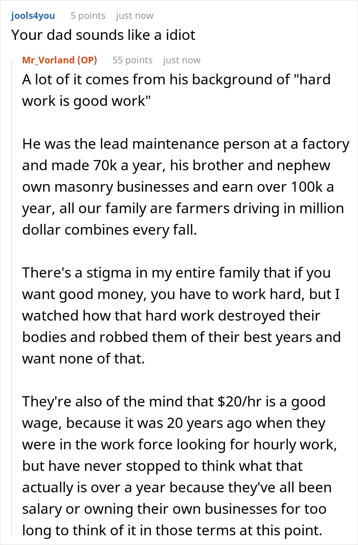 Dad Is Finally Made To Realize How ‘Out Of Touch’ With Reality He Was As His Son’s Job Pays More Than The Factory Jobs He’s Been Pushing On Him