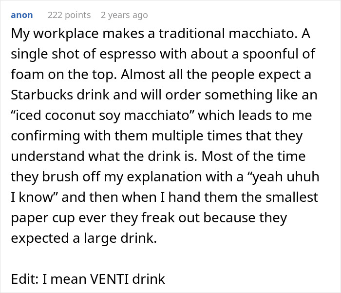 "Did I Stutter?": Rude Biker Orders A Special Drink Without Listening To The Barista, Regrets Ever Getting It "Did I Stutter?": Rude Biker Orders A Special Drink Without Listening To The Barista, Regrets Ever Getting It