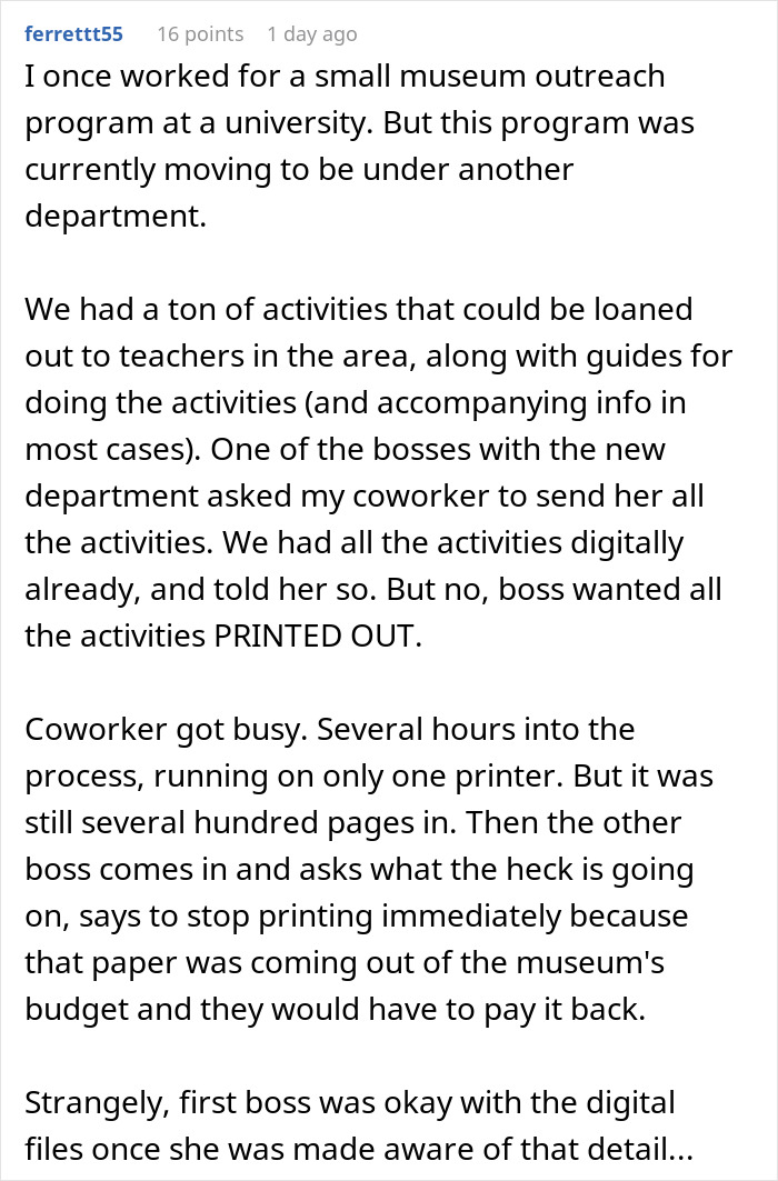 "Print Out The Internet? Yes Ma'am": Employee Shows Boss Just How Stupid Her Request Is By Following It To The Letter "Print Out The Internet? Yes Ma'am": Employee Shows Boss Just How Stupid Her Request Is By Following It To The Letter