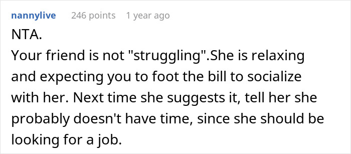 Friend Asks Woman To Pay For Everything When They Go Out Since She Lost Her Job, Gets “Not Happening” Reply Friend Asks Woman To Pay For Everything When They Go Out Since She Lost Her Job, Gets “Not Happening” Reply