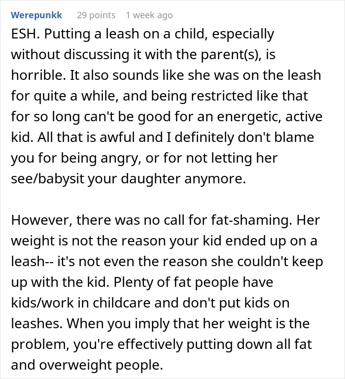 “Am I The Jerk For Telling My Sister She Is Too Heavy And Lazy To Watch My Kid?”