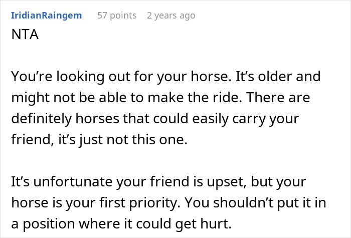 Horse Owner Doesn’t Let Her Overweight Friend Ride One Of The Animals, Gets Accused Of Body-Shaming Her Horse Owner Doesn’t Let Her Overweight Friend Ride One Of The Animals, Gets Accused Of Body-Shaming Her