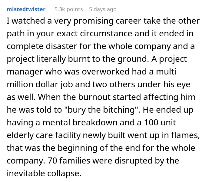 "In A Meeting, I Told My Boss My Workload Was Too Large, He Responded By Adding More Workload, I Resigned As He Said That" "In A Meeting, I Told My Boss My Workload Was Too Large, He Responded By Adding More Workload, I Resigned As He Said That"