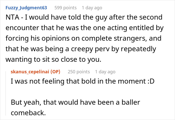 Woman On An Almost Empty Train Gets Labeled A Jerk By A Man For Refusing To Move Her Stuff So He Could Sit Next To Her For The Second Time Woman On An Almost Empty Train Gets Labeled A Jerk By A Man For Refusing To Move Her Stuff So He Could Sit Next To Her For The Second Time