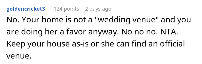 'Disney Adult' Refuses To Meet Sister's 'Ridiculous' Demand For The Wedding She's Throwing At Her House For Free