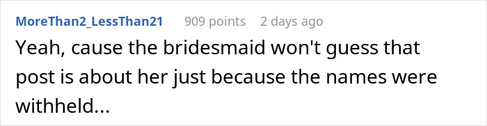 Bride Makes A Post About Her Bridesmaid’s Looks, Wondering What To Do, Gets Destroyed Instead Bride Makes A Post About Her Bridesmaid’s Looks, Wondering What To Do, Gets Destroyed Instead