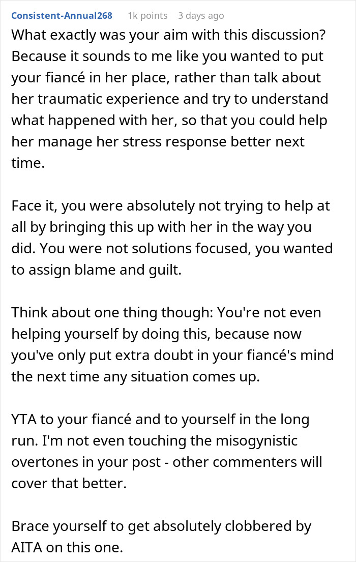 "She Has The Survival Instinct Of A Panda Raised In Captivity": Guy Reprimands Fiancée After She Panics In A Dangerous Situation "She Has The Survival Instinct Of A Panda Raised In Captivity": Guy Reprimands Fiancée After She Panics In A Dangerous Situation