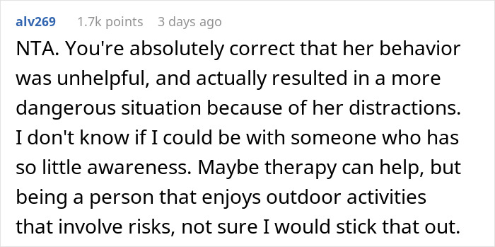 "She Has The Survival Instinct Of A Panda Raised In Captivity": Guy Reprimands Fiancée After She Panics In A Dangerous Situation "She Has The Survival Instinct Of A Panda Raised In Captivity": Guy Reprimands Fiancée After She Panics In A Dangerous Situation