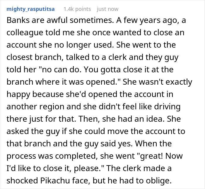 Customer Comes Up With A Simple Yet Genius Revenge Plan After Bank Doesn't Let Them Close Their Account For Free Customer Comes Up With A Simple Yet Genius Revenge Plan After Bank Doesn't Let Them Close Their Account For Free