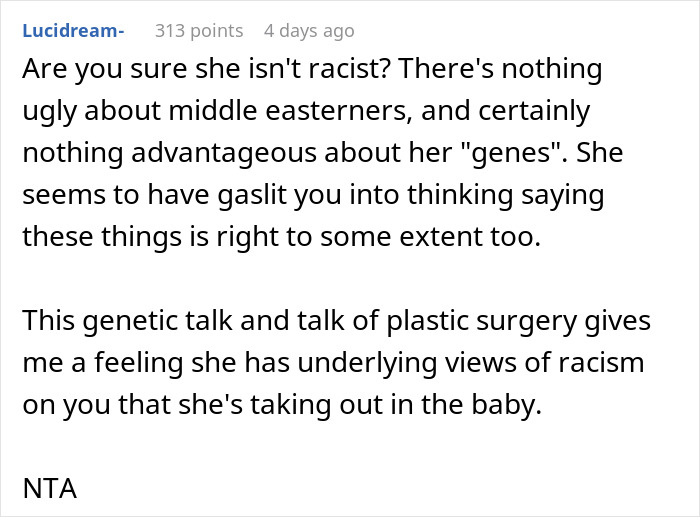 Mom Is Disappointed Her Baby Daughter Looks More Like Her Husband Than Her, Keeps Bashing Her Looks Until Husband Finally Snaps Mom Is Disappointed Her Baby Daughter Looks More Like Her Husband Than Her, Keeps Bashing Her Looks Until Husband Finally Snaps