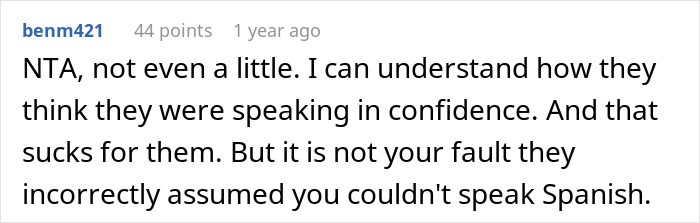 Workplace Drama Arises After Mexican Workers Mistakenly Assume Their New Coworker Doesn't Understand Spanish, Start Badmouthing Her Workplace Drama Arises After Mexican Workers Mistakenly Assume Their New Coworker Doesn't Understand Spanish, Start Badmouthing Her
