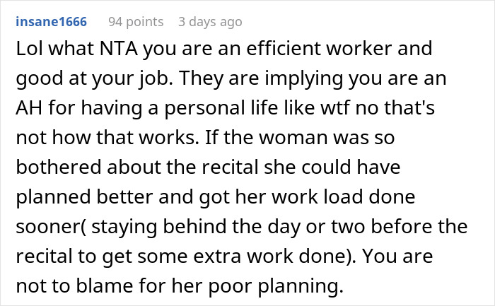 Childfree Coworker Says She Has Plans Instead Of Helping Colleague, Defends Herself Online After Colleague Catches Her Having A Solo Picnic