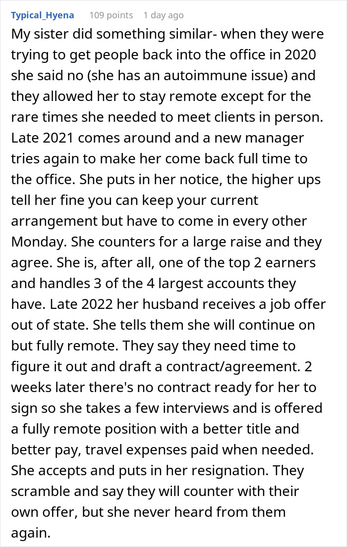 "She Should Expect My Resignation By The End Of The Day": Boss Regrets Demanding Her Best Employee Come To The Office More Often "She Should Expect My Resignation By The End Of The Day": Boss Regrets Demanding Her Best Employee Come To The Office More Often