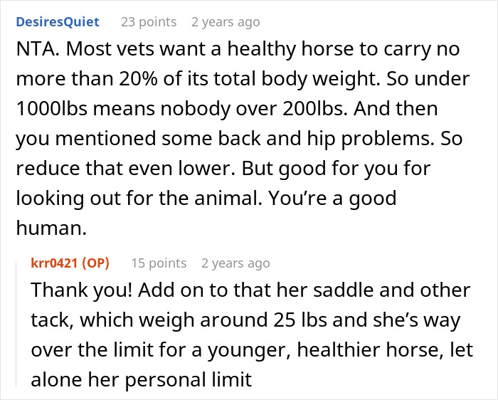 Horse Owner Doesn’t Let Her Overweight Friend Ride One Of The Animals, Gets Accused Of Body-Shaming Her Horse Owner Doesn’t Let Her Overweight Friend Ride One Of The Animals, Gets Accused Of Body-Shaming Her