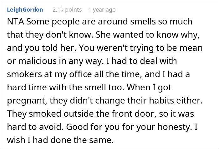 Person Avoids Coworker Who Stinks Of Cigarettes Until She Asks Why She Is Treated Differently, But Is “Crushed” By The Answer