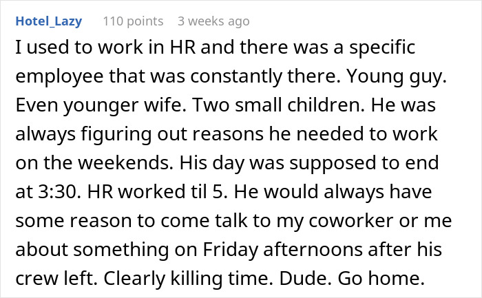 Man Is Surprised That His Co-Workers Constantly Come To Work Early, Shames Them About It After Realizing Why Man Is Surprised That His Co-Workers Constantly Come To Work Early, Shames Them About It After Realizing Why
