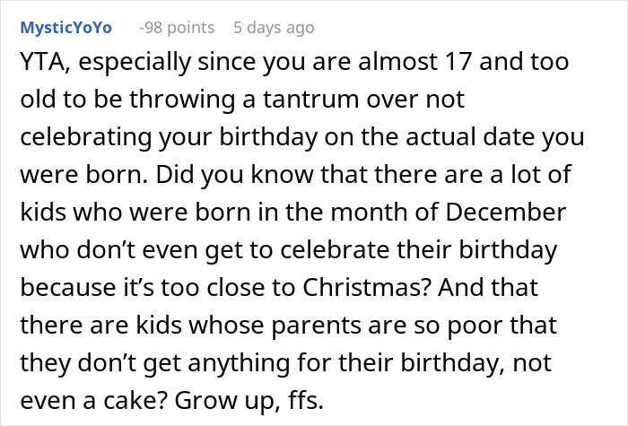 Teen Is Fed Up With Having To Celebrate Her Birthday With Her Little Brother, Infuriates Parents By Sabotaging It This Year Teen Is Fed Up With Having To Celebrate Her Birthday With Her Little Brother, Infuriates Parents By Sabotaging It This Year