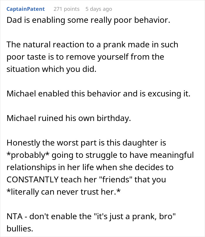 Woman Leaves Her Fiance's Birthday Party In Tears As His 16 Y.O. Daughter Played An Offensive Prank On Her Woman Leaves Her Fiance's Birthday Party In Tears As His 16 Y.O. Daughter Played An Offensive Prank On Her