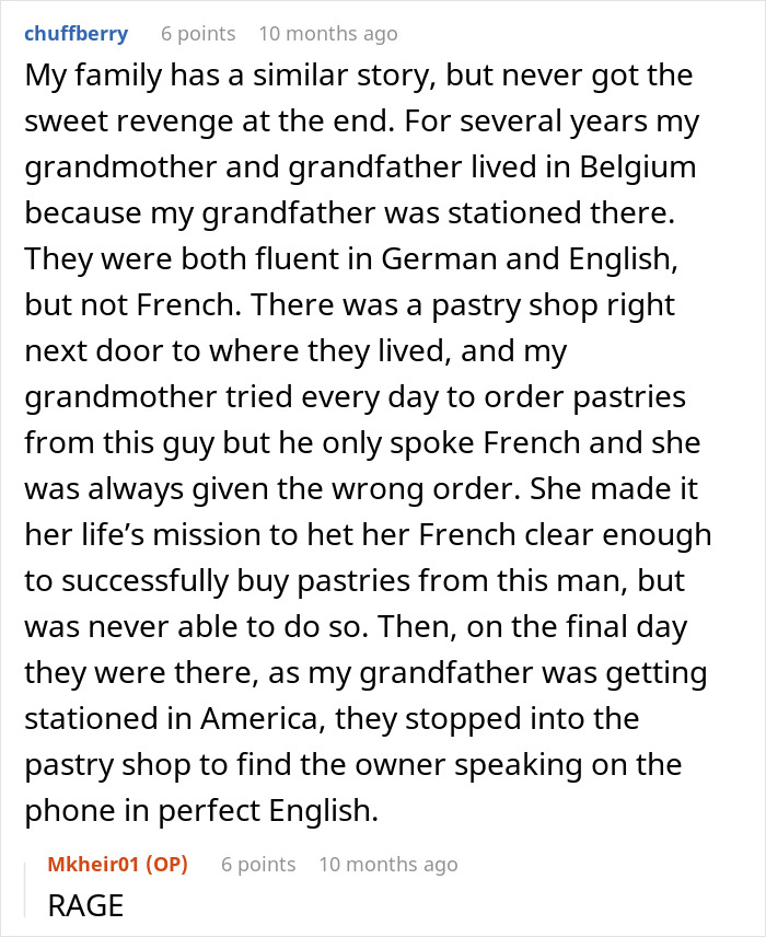 “She Told Her In Perfect English That She Didn’t Speak English”: French Worker Refuses To Serve An American, Regrets It When She Comes Back With Her French Husband