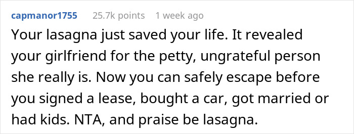 Woman Mocks GF’s Signature Lasagna, Gets Insulted After She Serves Her A Premade One The Next Time Woman Mocks GF’s Signature Lasagna, Gets Insulted After She Serves Her A Premade One The Next Time