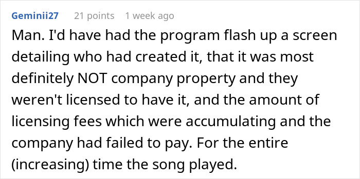 Worker Gets Accused Of Falsifying Timekeeping After Boss Steals Their Program And Takes Credit For It, So They Put A 'Special' Feature In It Right Before Quitting Worker Gets Accused Of Falsifying Timekeeping After Boss Steals Their Program And Takes Credit For It, So They Put A 'Special' Feature In It Right Before Quitting