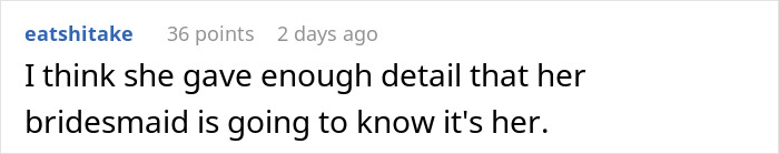 Bride Makes A Post About Her Bridesmaid’s Looks, Wondering What To Do, Gets Destroyed Instead Bride Makes A Post About Her Bridesmaid’s Looks, Wondering What To Do, Gets Destroyed Instead