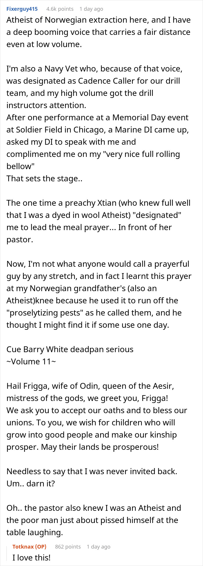 Atheist Guy Fights Fire With Fire By Saying A Prayer To Another God After MIL Forces Him To Say Grace
