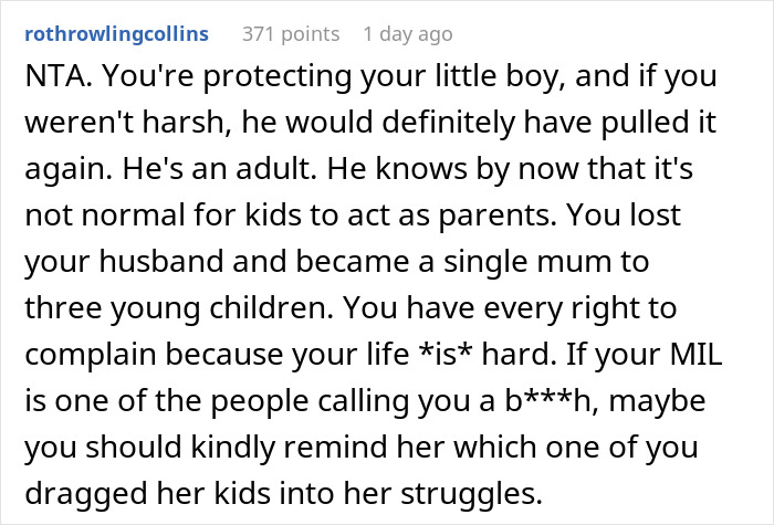 10 Y.O. Is Defended By His Mother Against Relative’s Inappropriate Parentification Attempts 10 Y.O. Is Defended By His Mother Against Relative’s Inappropriate Parentification Attempts