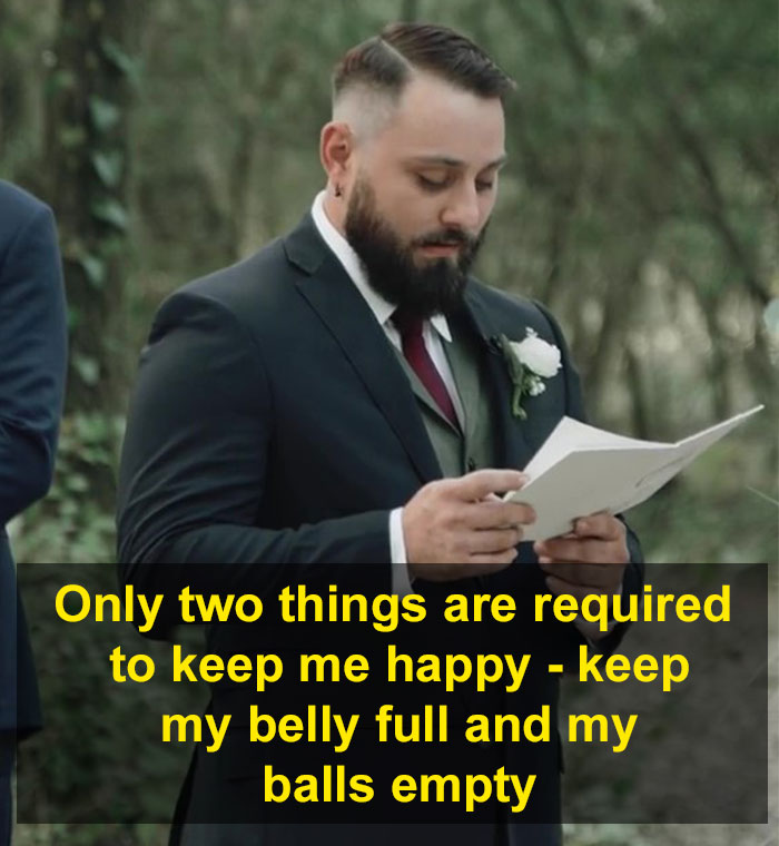 'Ditch the Whole Man': People's Reactions to Man's Wedding Vows