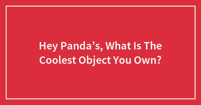 Hey Panda’s, What Is The Coolest Object You Own?