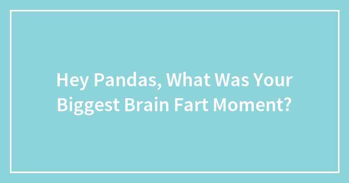 Hey Pandas, What Was Your Biggest Brain Fart Moment? (Closed)