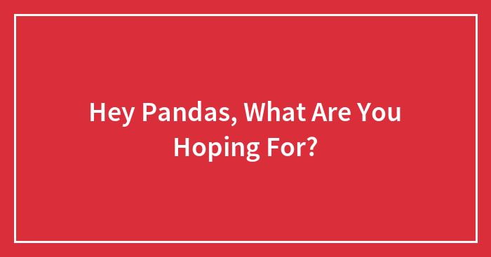 Hey Pandas, What Are You Hoping For?