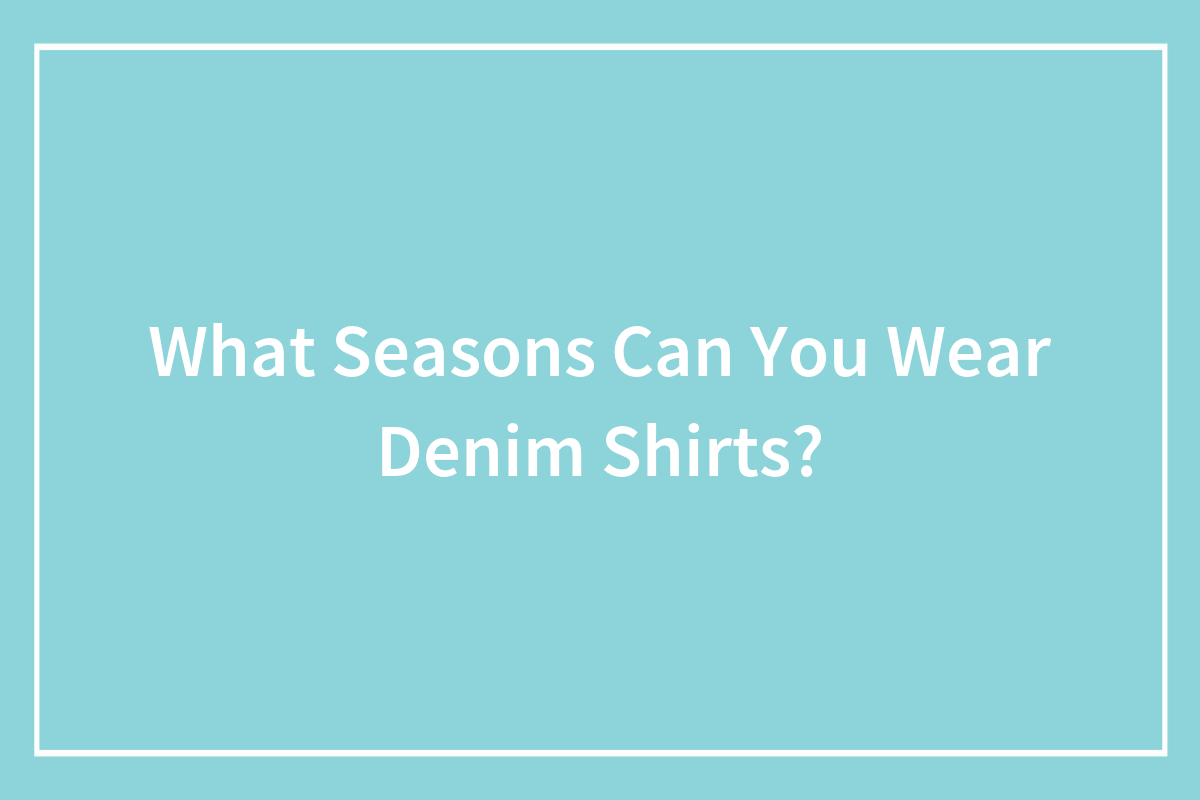 What Seasons Can You Wear Denim Shirts? Bored Panda