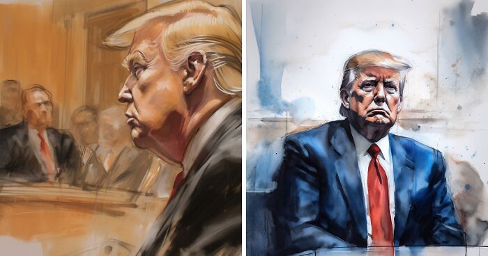 With The Help Of AI, I Looked Into The Future Where Donald Trump Is Standing Trial For Crimes That He Committed (11 Pics)