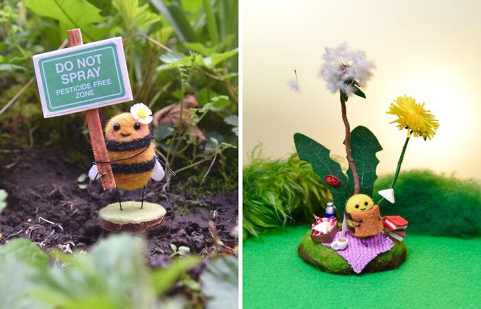 I Needle Felted Some Busy Bees (30 Pics)