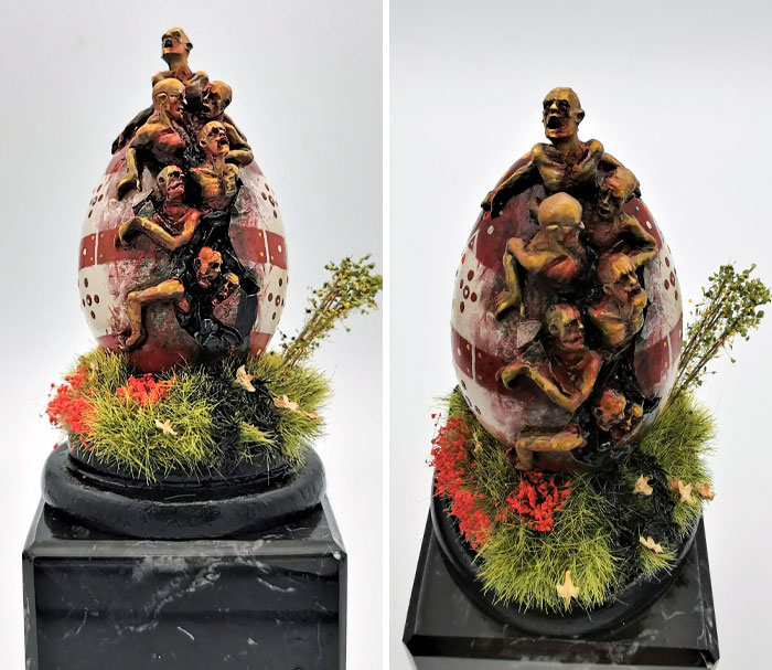 I Painted Up This Year's Easter Egg. It Seems Like It Was Rotten Though